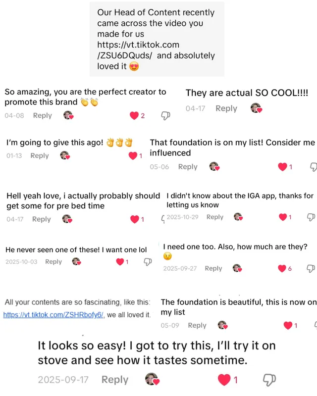 A vibrant and engaging social media post showcasing a creative project with enthusiastic comments from followers.